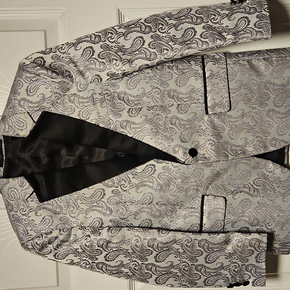 Kids World Of USA Silver Metallic Blazer